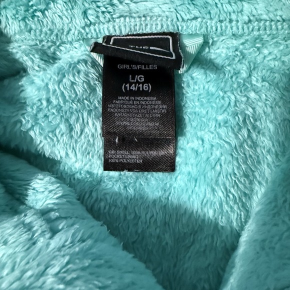 The North Face Youth Large Fleece Jacket Full Zip Purple Hoodie 14-16 Girls Kids - Picture 3 of 7